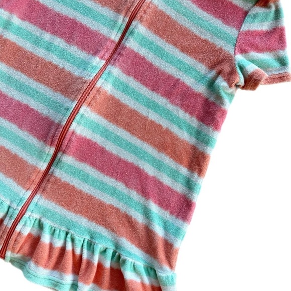 George Girls Striped Towel Dress  Swimsuit Cover Up Size 7/8 - Picture 2 of 5